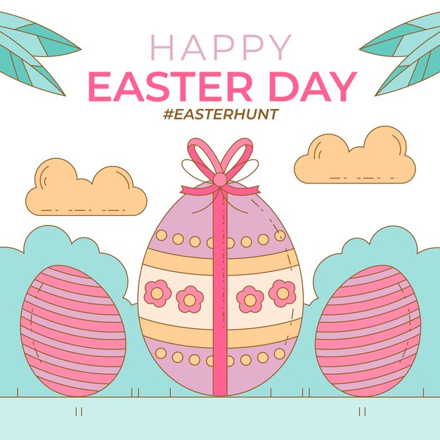 Ilustración de pascua dibujada a mano