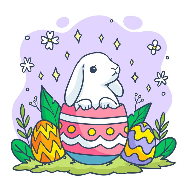 Ilustración de pascua dibujada a mano