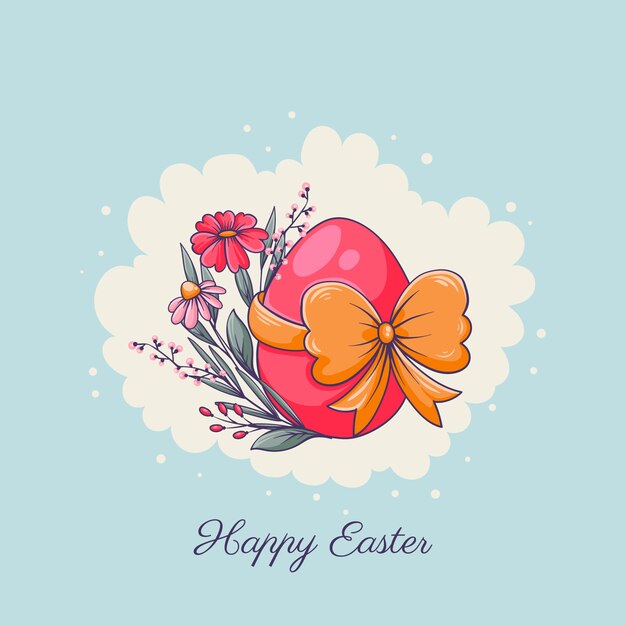 Ilustración de pascua dibujada a mano