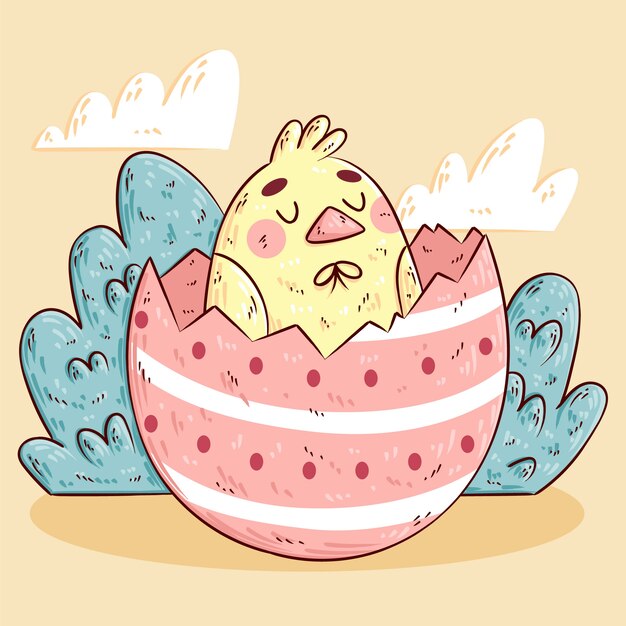 Ilustración de pascua dibujada a mano
