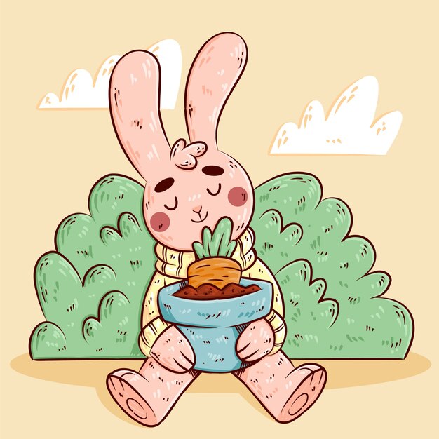 Ilustración de pascua dibujada a mano