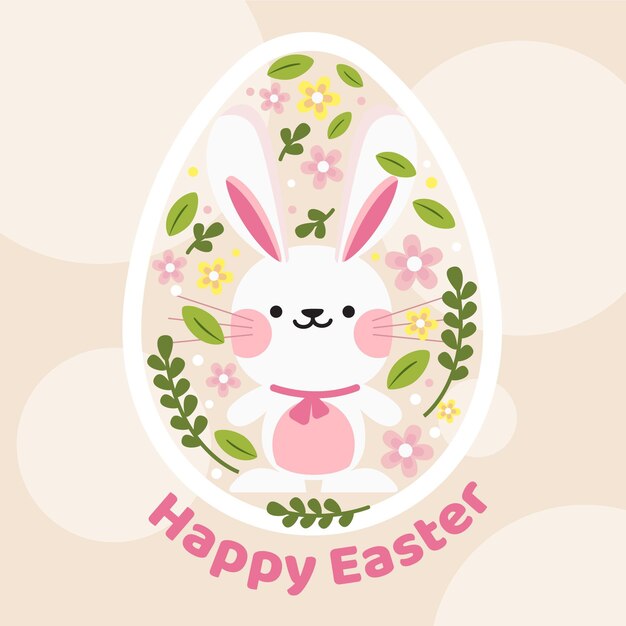 Ilustración de pascua plana