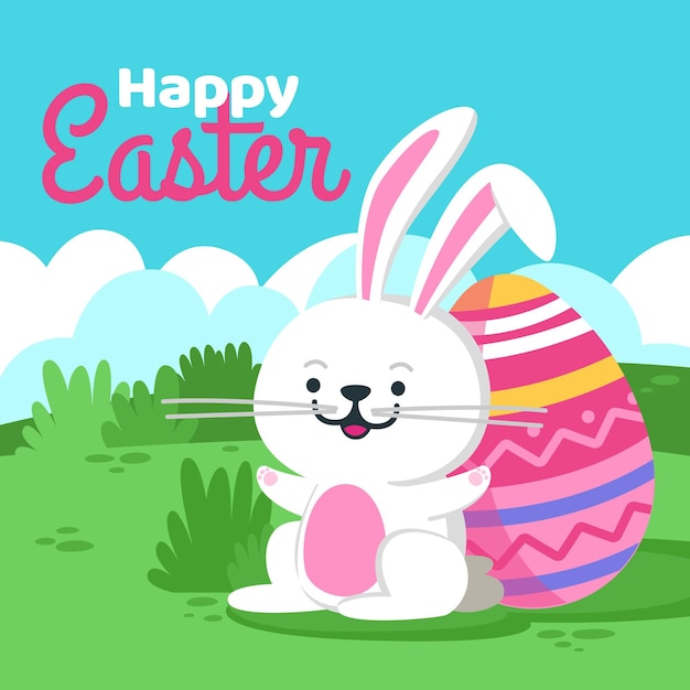 Vector gratuito ilustración de pascua plana