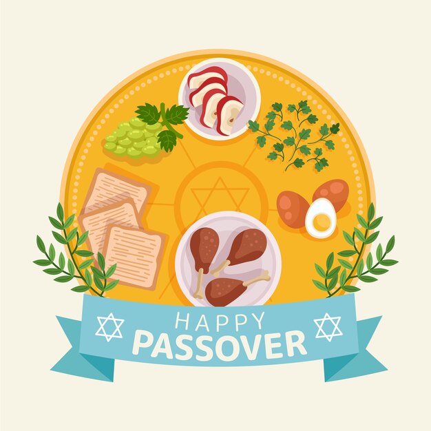 Ilustración de la Pascua plana