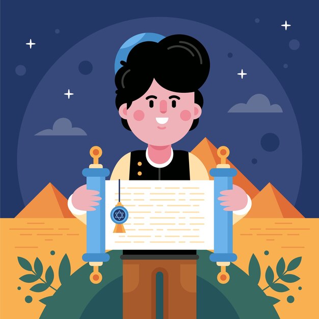 Ilustración de pascua plana
