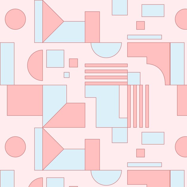 Ilustración de patrón bloqueado de color dibujado a mano