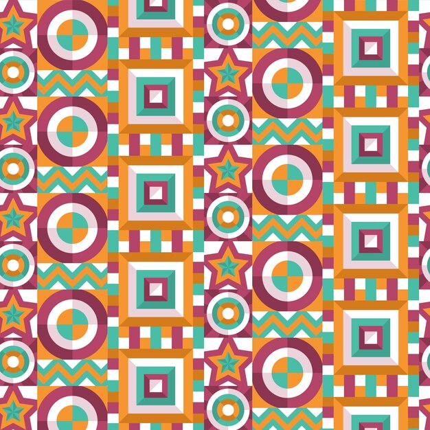 Ilustración de patrón de bloqueo de color de diseño plano