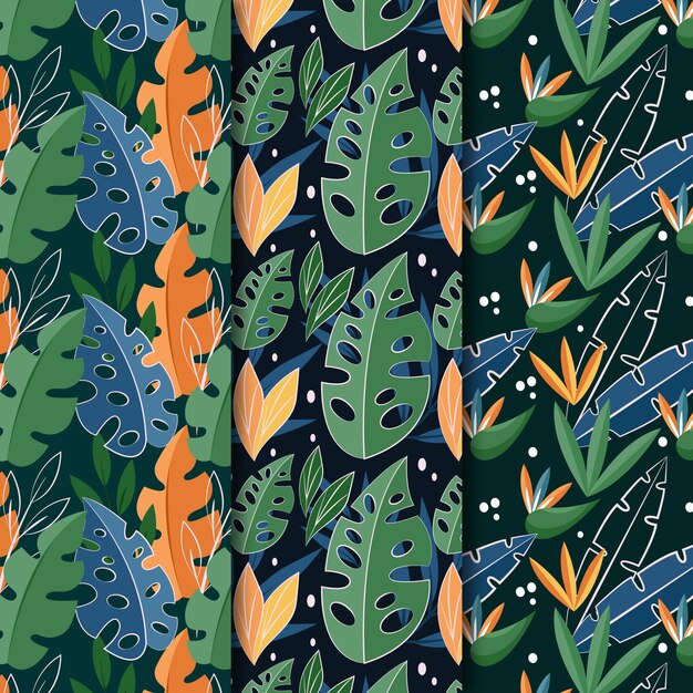 Ilustración de patrón de camisa hawaiana de diseño plano