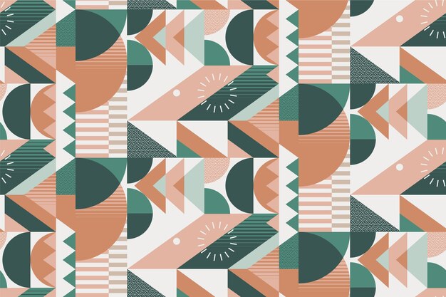Ilustración de patrón de colores apagados de diseño plano