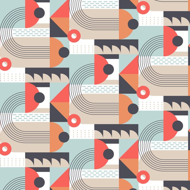 Ilustración de patrón de colores apagados de diseño plano