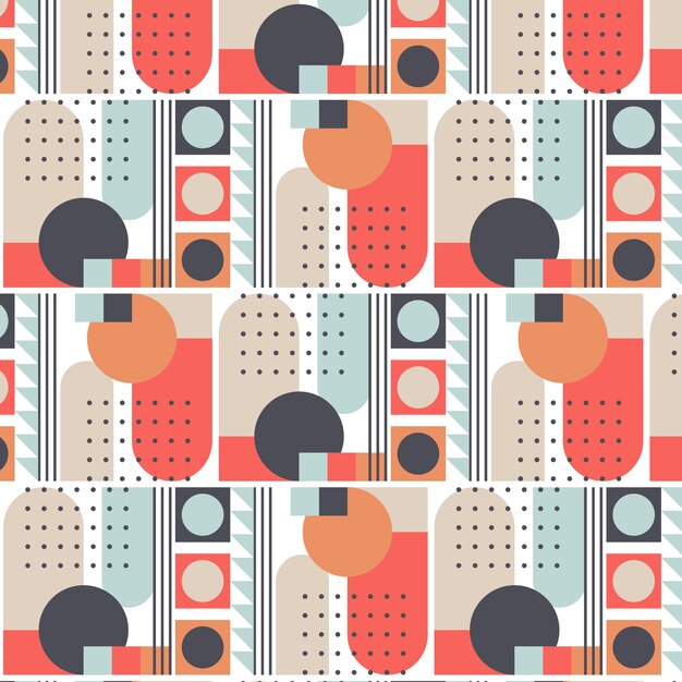 Ilustración de patrón de colores apagados de diseño plano