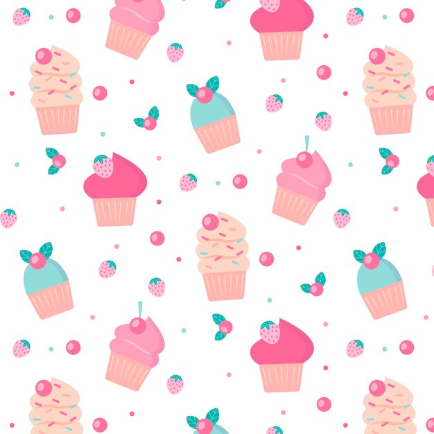 Ilustración de patrón de colores de caramelo dibujado a mano