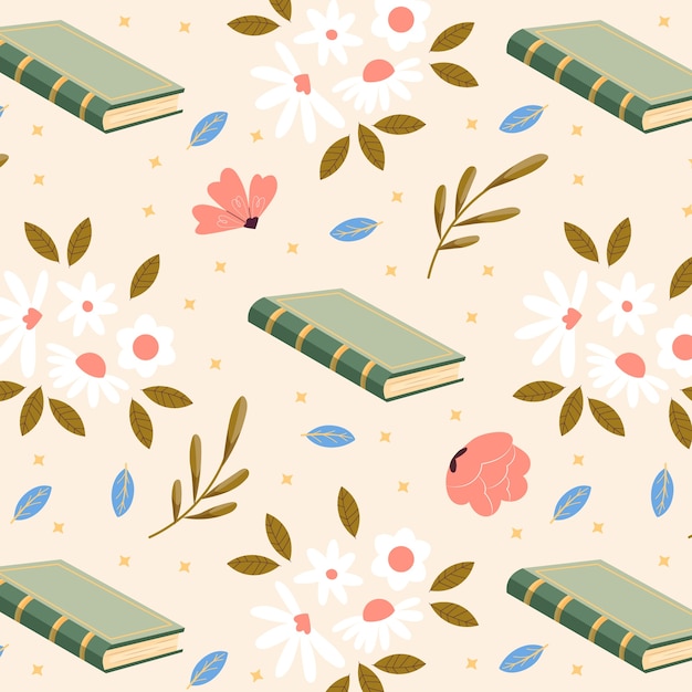 Ilustración del patrón de cottagecore dibujado a mano