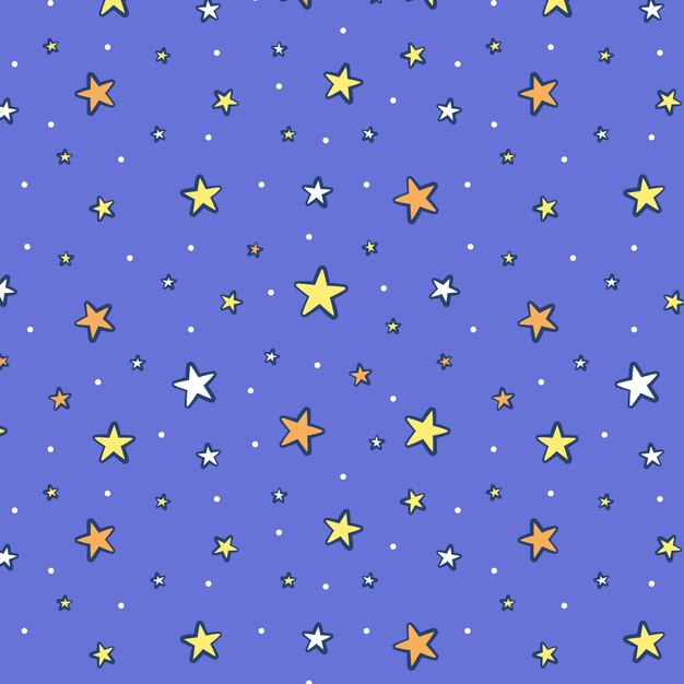 Ilustración de patrón de estrella dibujada a mano