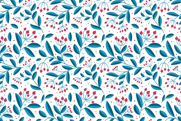 Ilustración de patrón floral de diseño plano