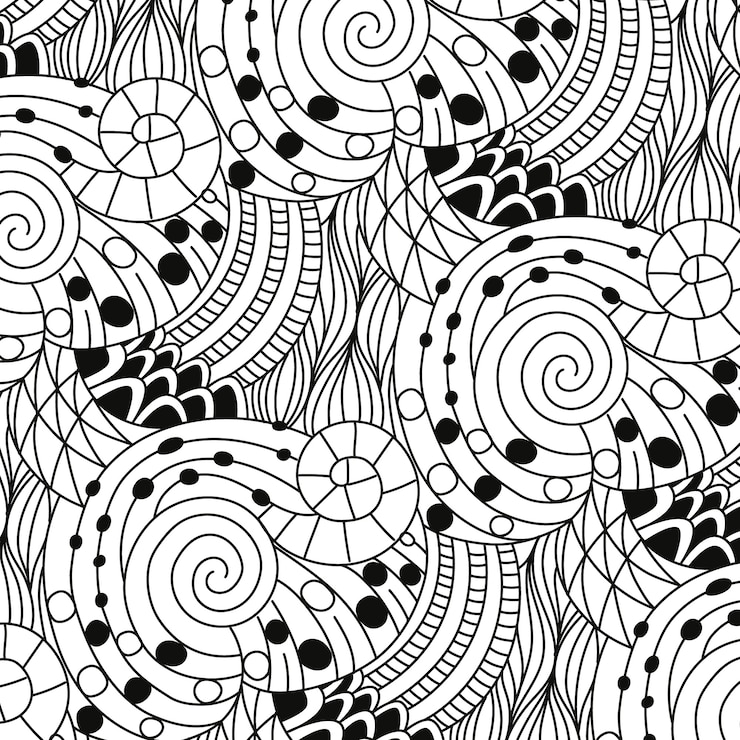 Vector gratuito ilustración del patrón de garabateo zen dibujado a mano