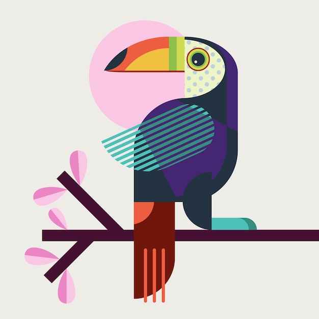 Ilustración de patrón geométrico de diseño plano
