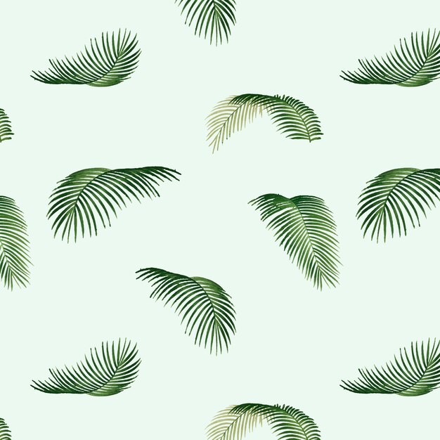 Ilustración de patrón de hoja tropical