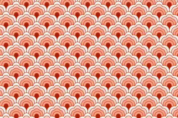 Ilustración de patrón de onda japonesa de diseño plano