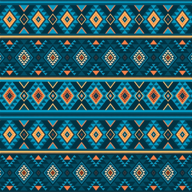 Ilustración de patrón peruano de diseño plano
