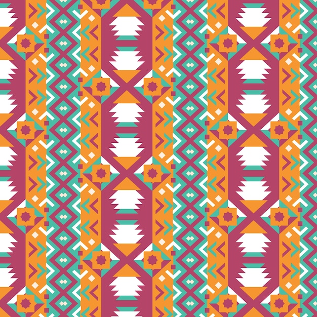 Ilustración de patrón peruano de diseño plano