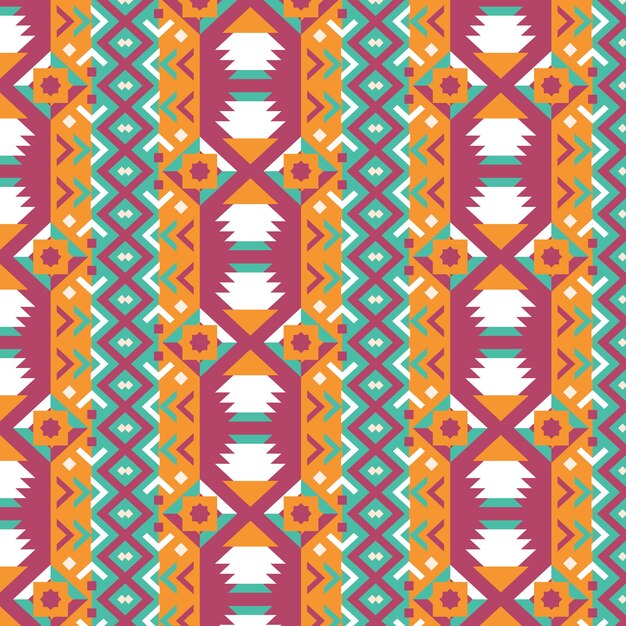 Ilustración de patrón peruano de diseño plano
