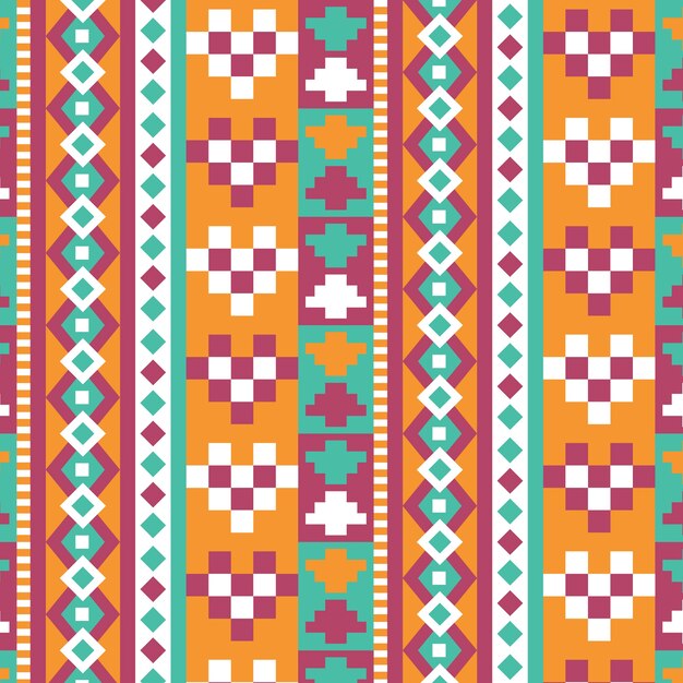 Ilustración de patrón peruano de diseño plano