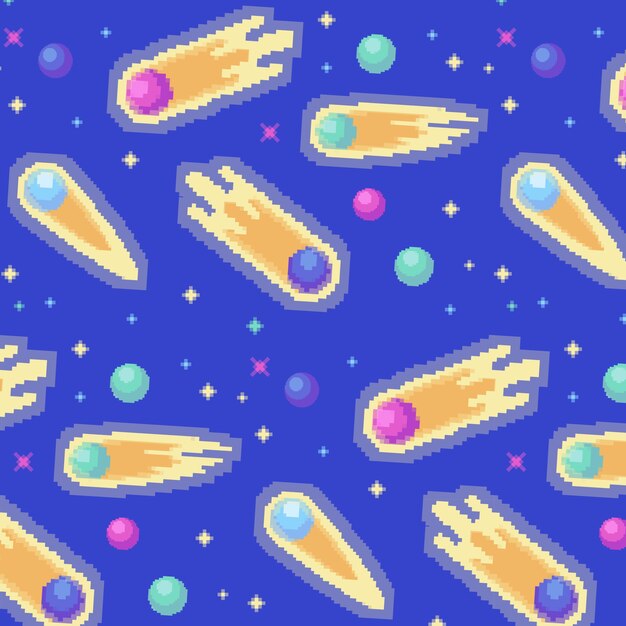 Ilustración de patrón de píxeles dibujados a mano