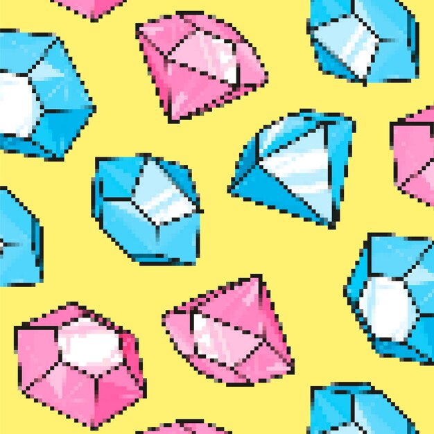 Ilustración de patrón de píxeles de diseño plano