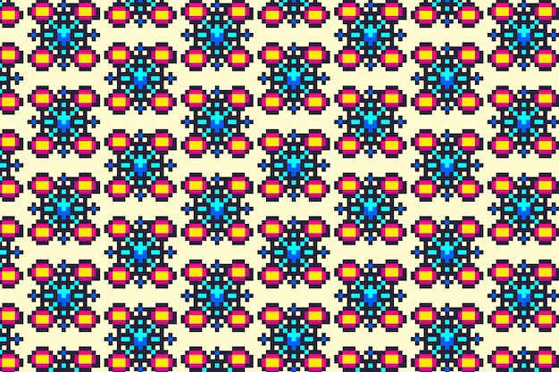 Ilustración de patrón de píxeles de diseño plano