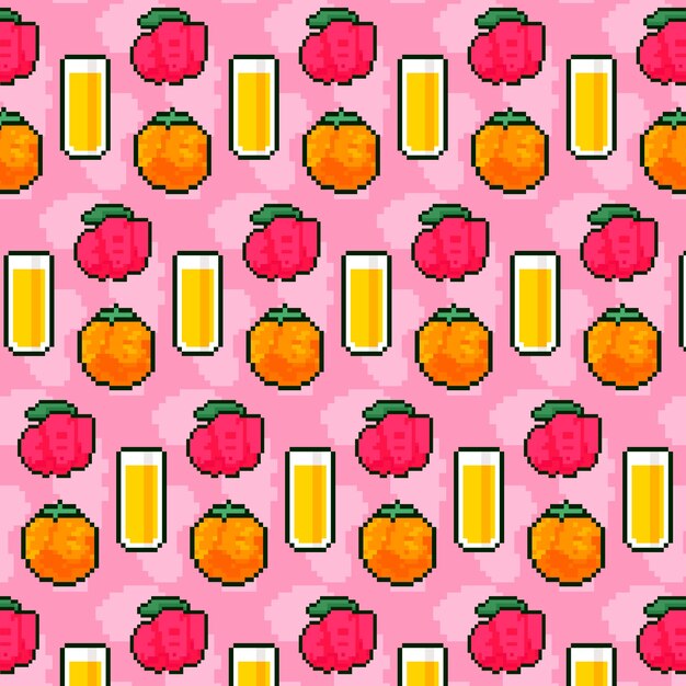 Ilustración de patrón de píxeles de diseño plano