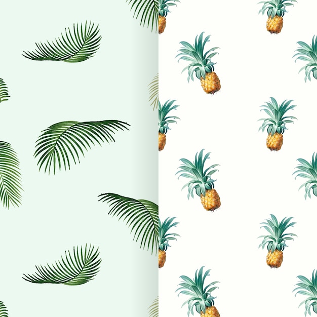 Ilustración de patrón de verano tropical