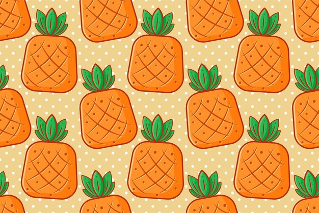 Ilustración de patrones sin fisuras de fruta de piña