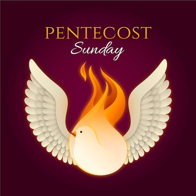 Ilustración de pentecostés degradado