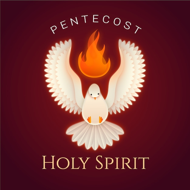 Vector gratuito ilustración de pentecostés degradado