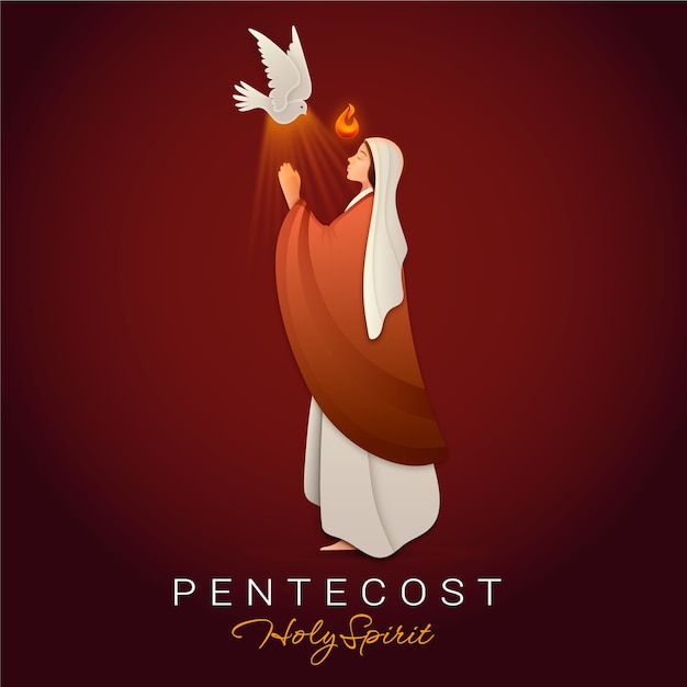 Ilustración de pentecostés degradado