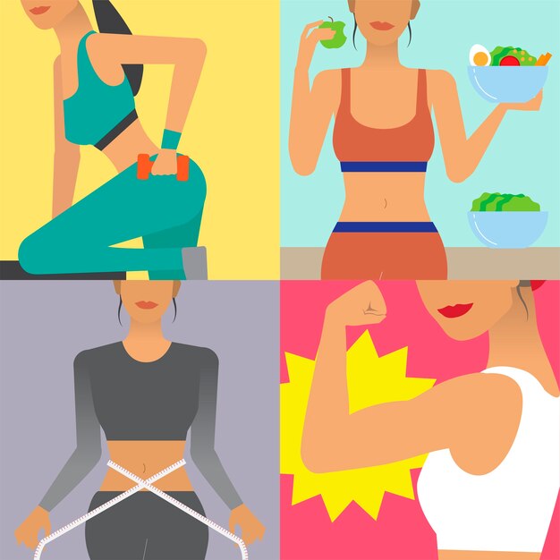 Ilustración de personaje de estilo de vida de mujer