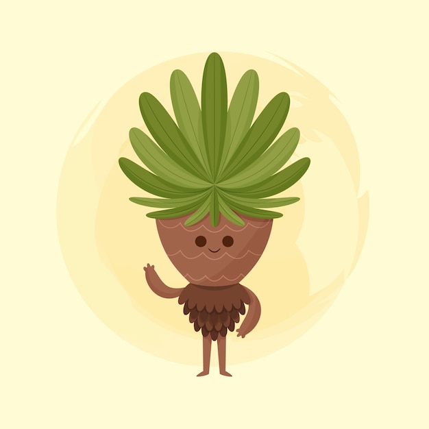 Vector gratuito ilustración de personaje de frailejón dibujado a mano