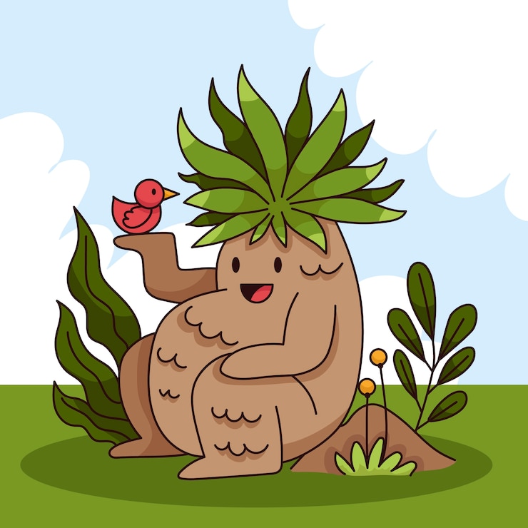 Vector gratuito ilustración de personaje de frailejón dibujado a mano
