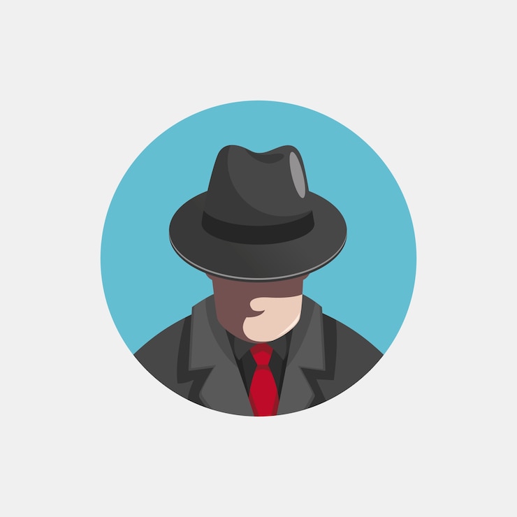 Vector gratuito ilustración de personaje de gángster misterioso