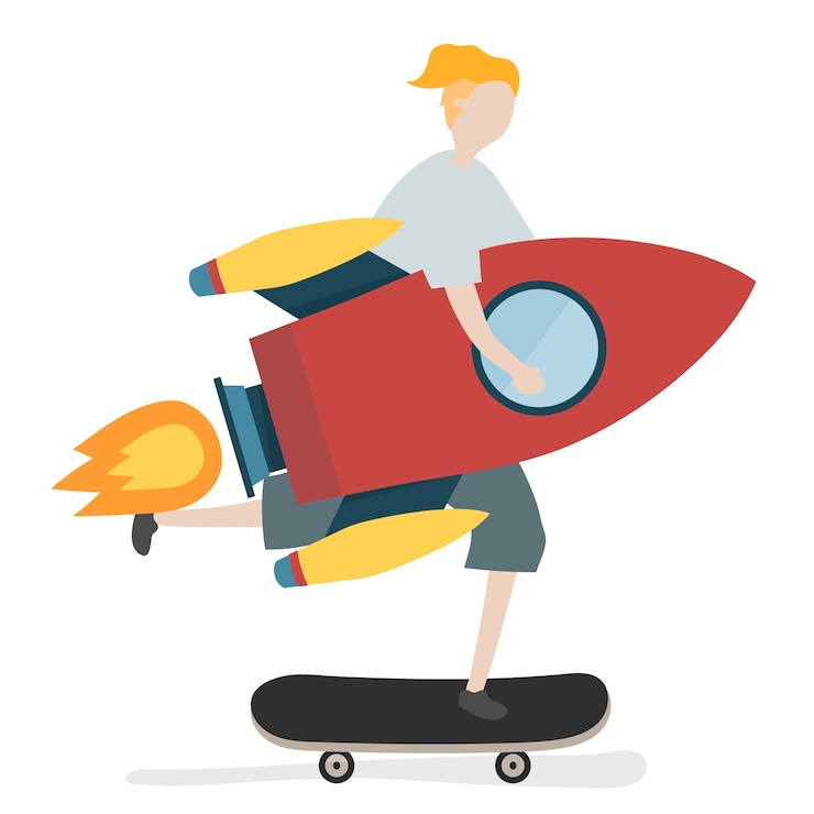 Vector gratuito ilustración de un personaje juguetón.