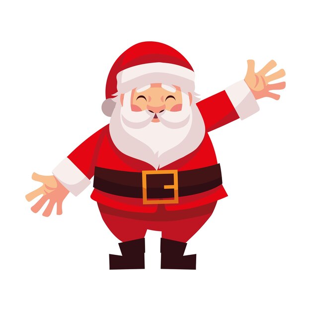 ilustración de personaje de santa claus aislado