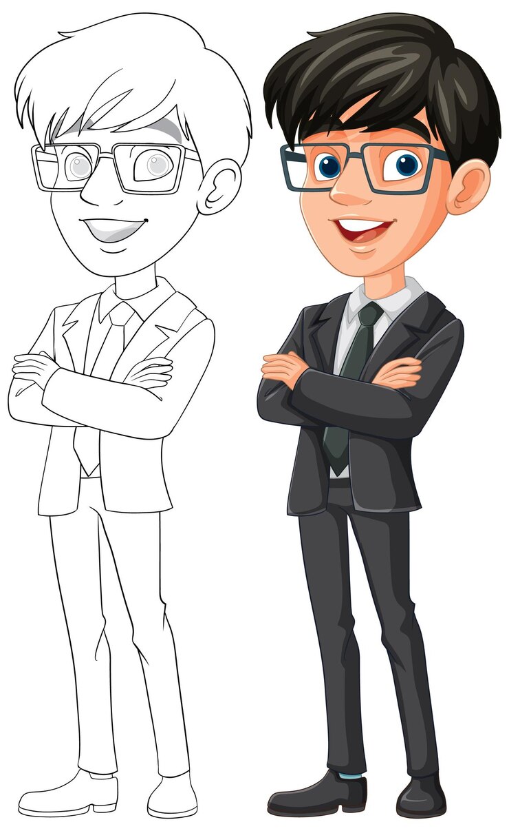 Vector gratuito ilustración de personajes de dibujos animados de hombres de negocios