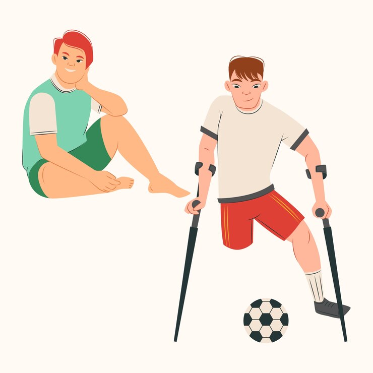Vector gratuito ilustración de personas con discapacidad dibujada a mano