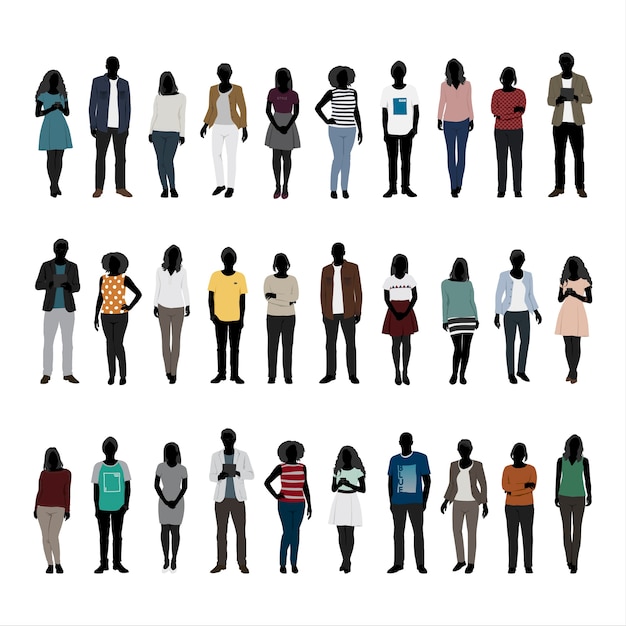 Ilustración de personas diversas