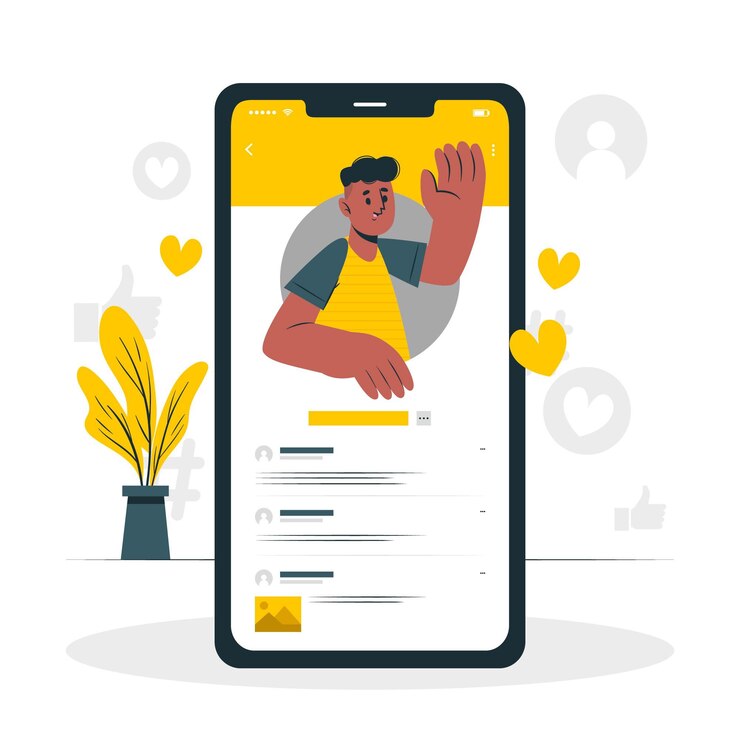 Vector gratuito ilustración de picconcept de perfil