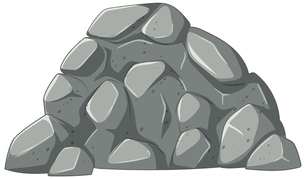 Ilustración de la pila de piedras grises