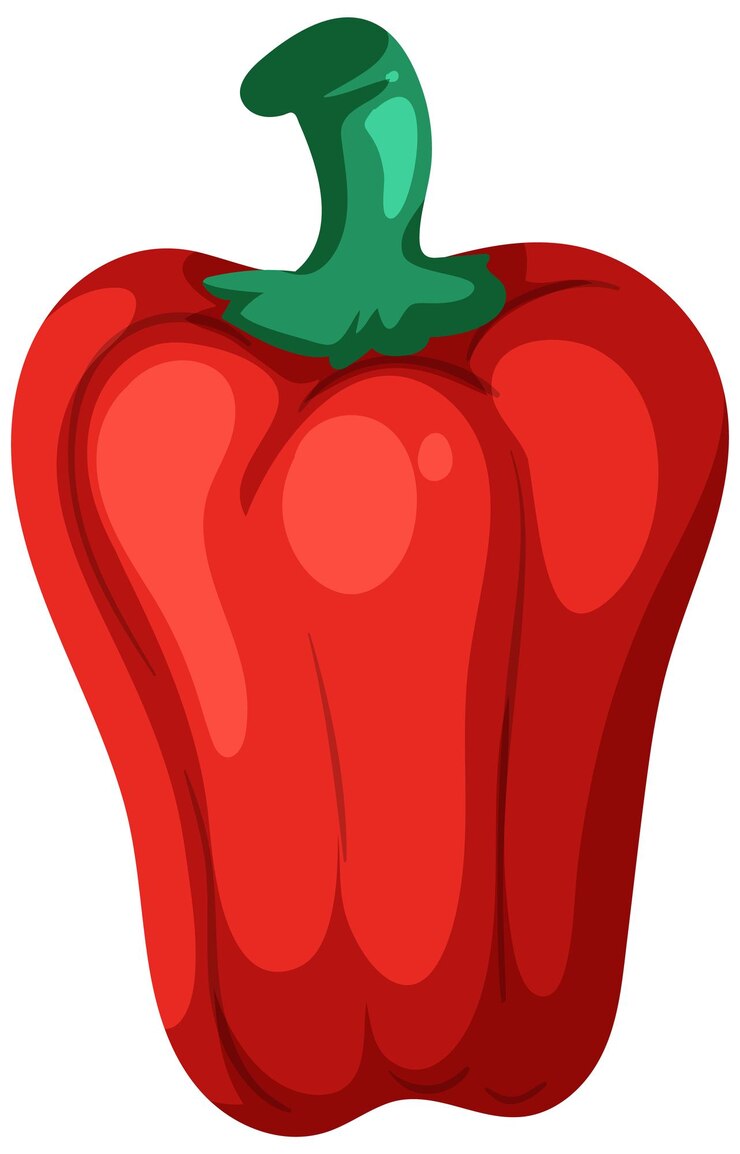 Vector gratuito ilustración de la pimienta roja vibrante