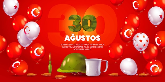 Ilustración plana 30 agustos