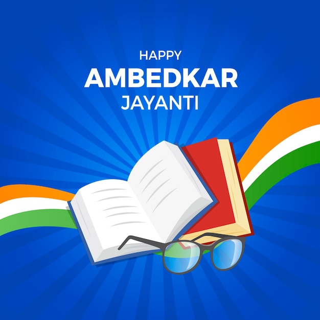 Vector gratuito ilustración plana ambedkar jayanti